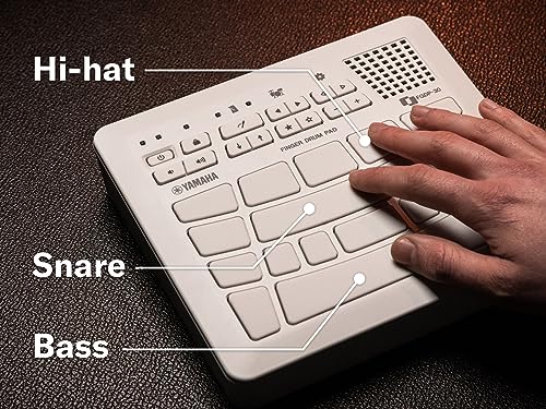 Image of Yamaha Finger Drum Pad - Compact Electronic Drum Pad with Built-In Sounds, USB FGDP-30 | 18 Touch-Sensitive Pads, 1, 212 Voices, 39 Kits, Built-in Speaker, Rechargeable 1, 400mah Battery, USB Midi and Audio, Aux in
