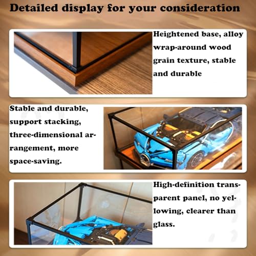 Acrylic Display case, for Lego 80112 Auspicious Dragons Model ,Dustproof Transparent collections Display Case. (display box only) (White base)