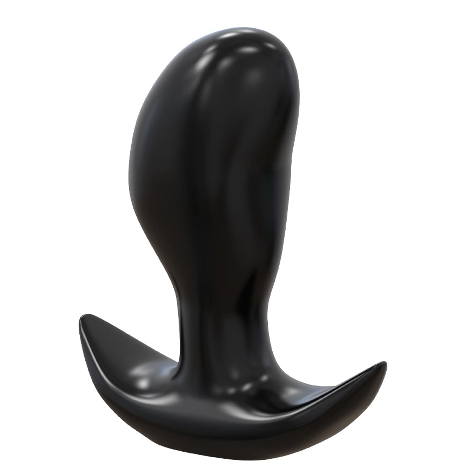 Plug anale Butt Plug Massaggiatore prostatico Grande Medio Piccolo Plug anale Butt Plug con base di ancoraggio Set di giocattoli sessuali in silicone per principianti Uomini esperti(Schwarz,XL)