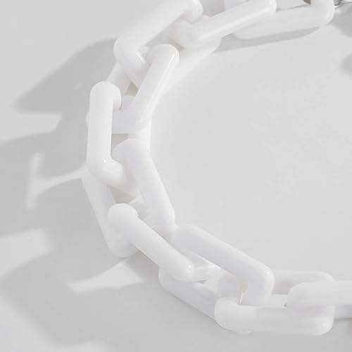 Miniatura 3 de Coloridos collares de cadena de eslabones de resina gruesa de color caramelo, gargantilla acrílica delicada, ligera, gruesa, punk, indie, Y2K