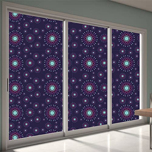 Image of CVANU Window Film Privacy Heat-UV Protection Self-Adhesive Window Glass Film Viny Sheet Multicolor Size(23inch X 100inch) C171