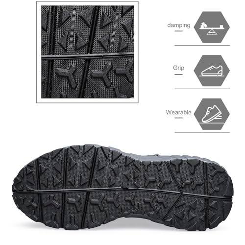 Men's Walking Shoes Hands Free Slip On Sneaker Strap Running Tennis Shoes for Flat Feet Plantar Fasciitis Workout Shoes4