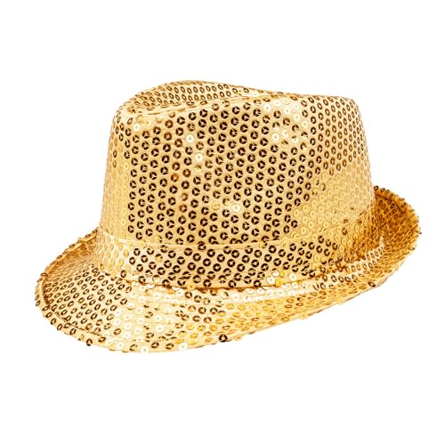 Boland - Pailletten Hut, Unisex, Disco Outfit, Accessoire, Karneval,...