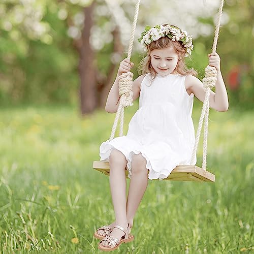 Image of PANDNAINJIA Girls Sandals Open Toe Toddler Kids Dress Summer Shoes | Open Toe Girl Sandals, Hook and Loop, Comfortable Insole, Classic Style, Flower Girl Wedding Party Daily Shoes