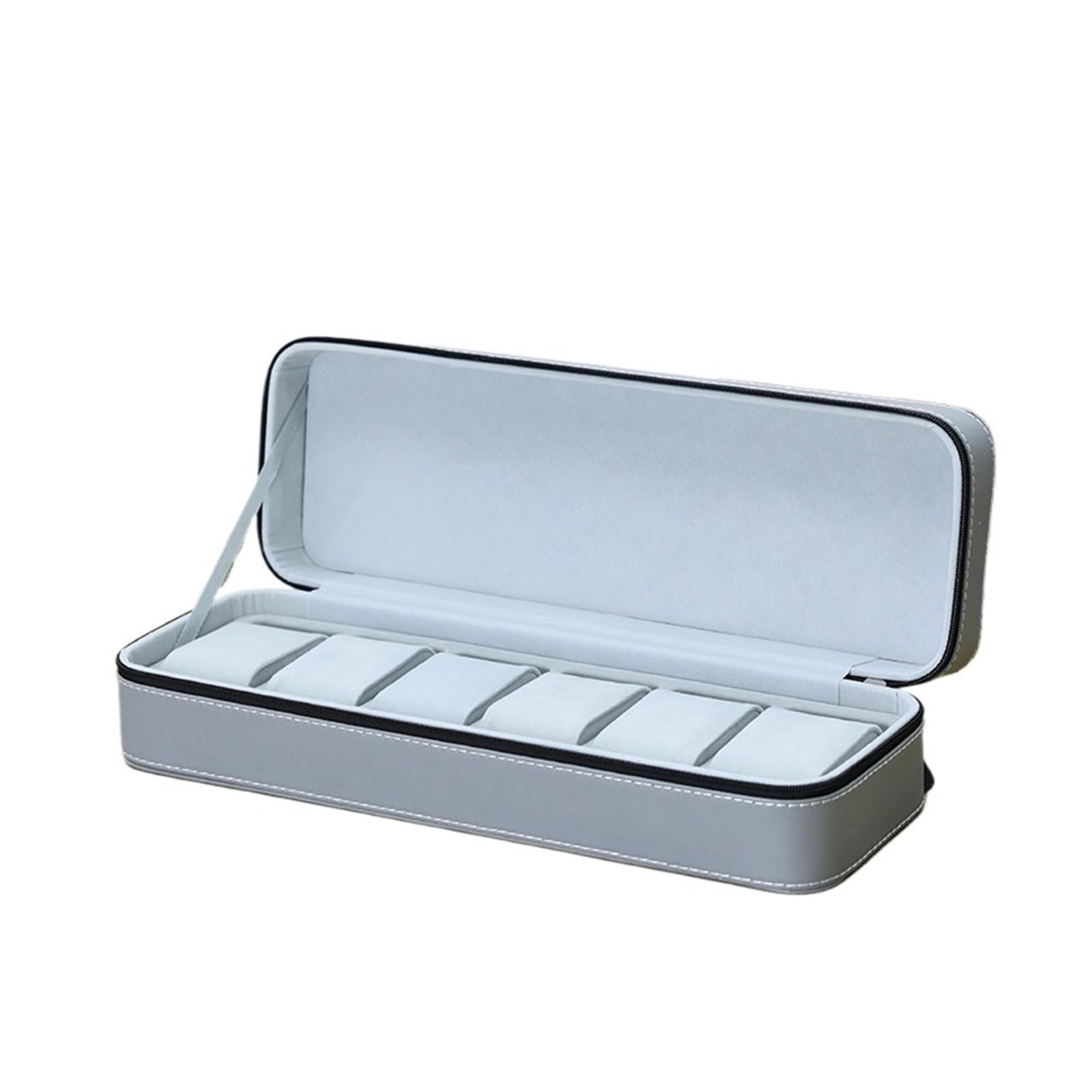 GHHZML Watch Box Travel Dustproof Embedded Watch Box Zipper Portable PU Leather Storage Case Display For Trips