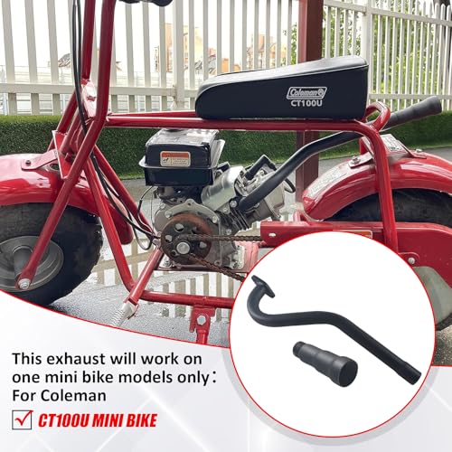 Image of 3 Stage Exhaust Header Pipe For Predator 79cc 98cc 3HP For Coleman CT100U Mini Bike Black
