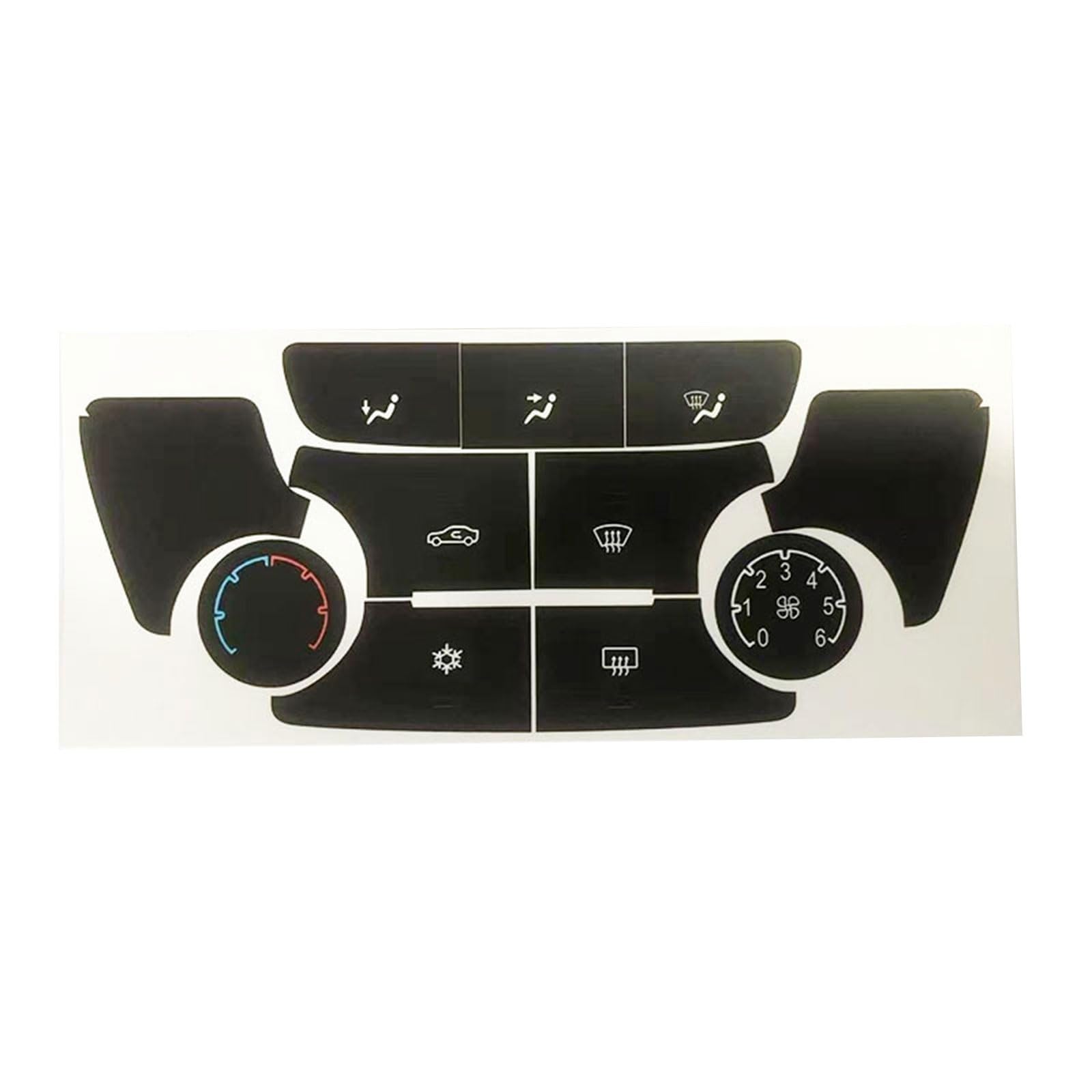 Dash Button Sticker Compatible with Buick for Verano for Encore Car A/C Air Condition Climate Control Black Button Repair Decal Sticker Set(B)