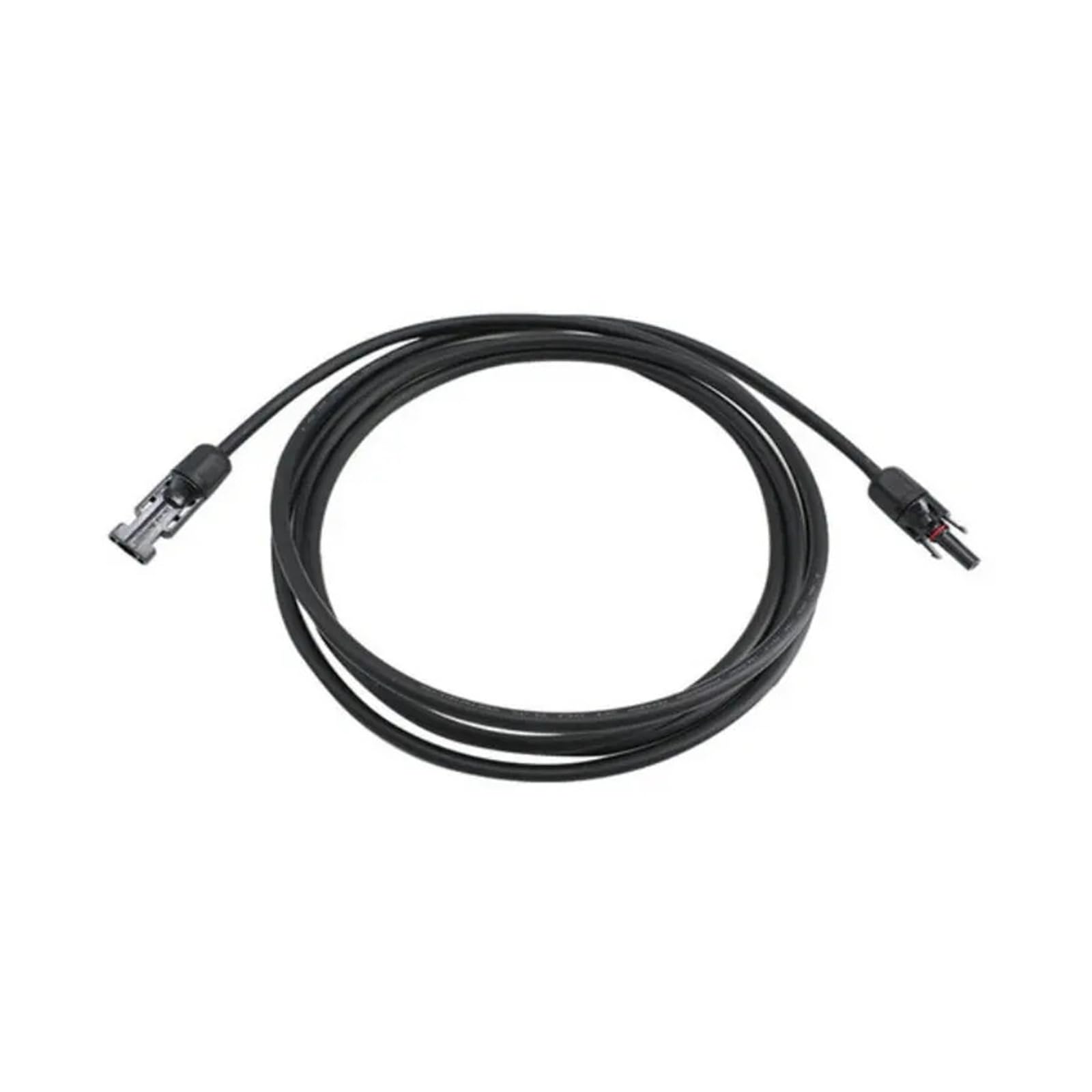 Kable solarne Przedłużacz fotowoltaiczny ze złączem MC, przewód 4 mm2 12 AWG, kabel PV TUV do paneli fotowoltaicznych, czerwona i czarna osłona (czarny, 10M_12 AWG-4MM2)