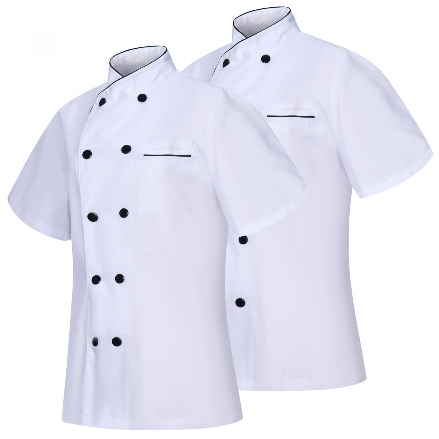 MISEMIYA - Opakowanie 2 sztuki - Kurtka damska KUCHNIA - Mundury Szefa Kuchni Damskie Kurtki Kuchenne - Ref.8441, biała, 3XL