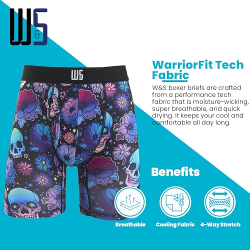 Warriors & Scholars Chafe Safe Pouch Boxer Briefs For Men Pack Of 6, Ultra Soft, Moisture-Wicking, Buldge Enhancing Underwear3