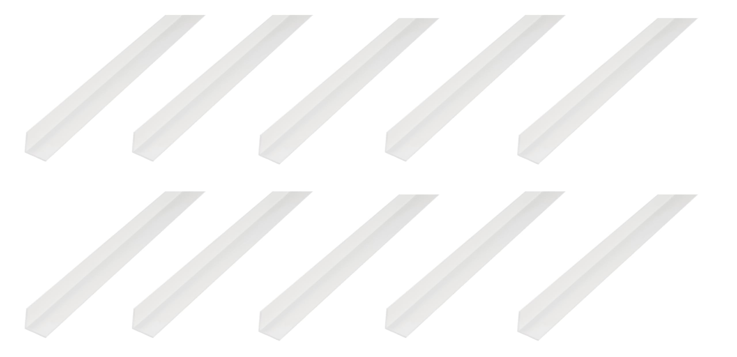 Alberts 10er Set Winkelprofil | Kunststoff, weiß | 2000 x 60 x 60 mm
