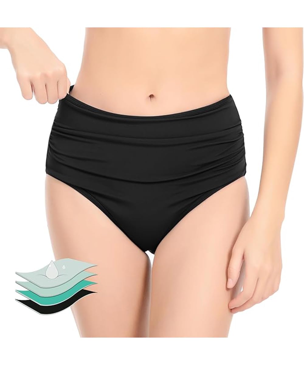 ABINGOO Mujer Bañador Menstrual Prueba de Fugas Braga de Bikini Cintura Alta Parte Inferior de Bikini Baño Menstrual Bikini