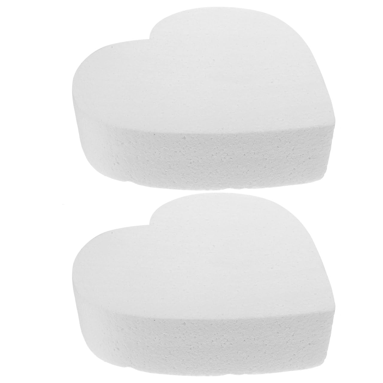 Kisangel 2Pcs Heart Shape Foam Cake Dummies 8 Inch Reusable Foam Cake Models for Wedding Party Baking Accessories Practice Decorating