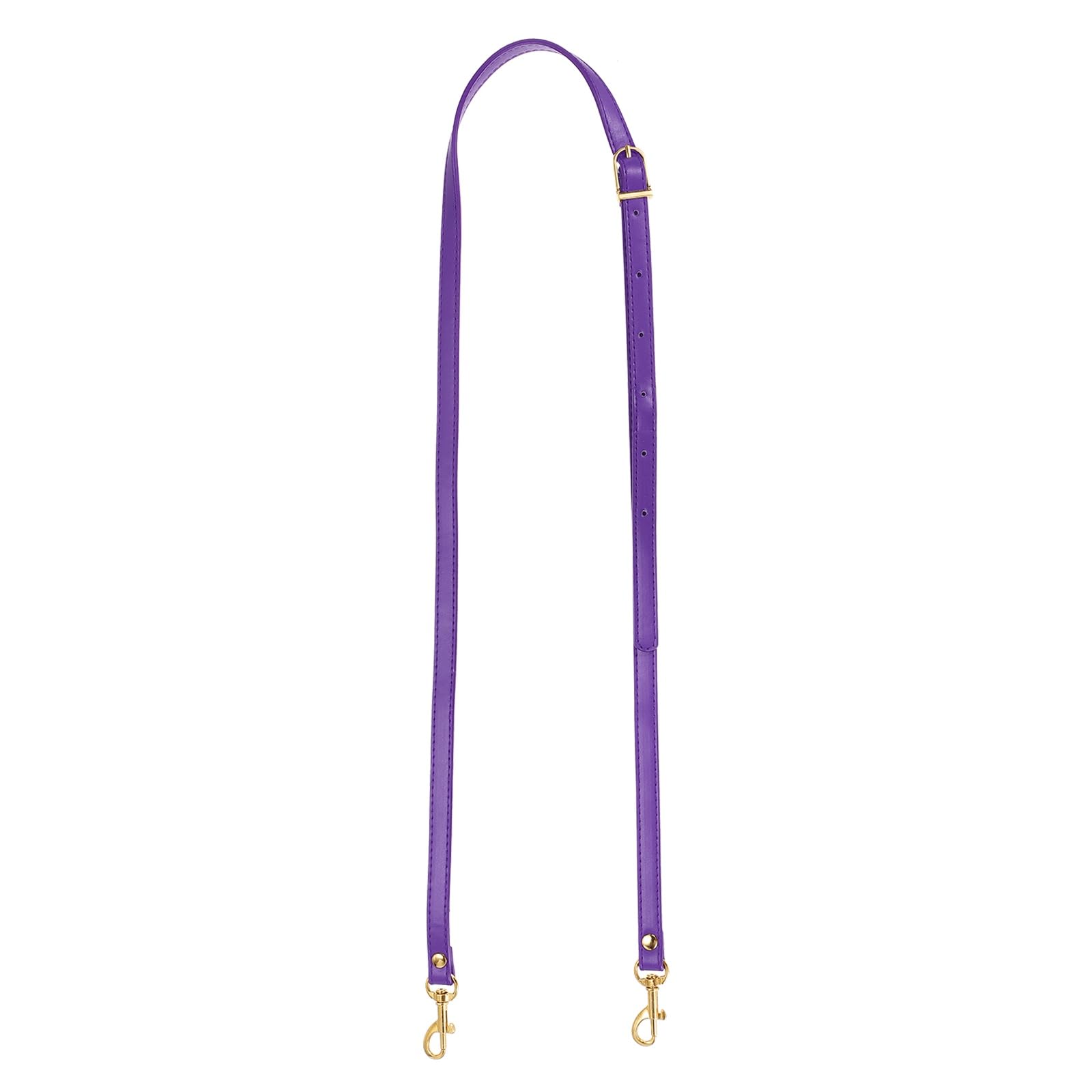 YELARXI Purse Strap Replacement PU Crossbody Adjustable Long Strap with Gold Swivel Clasps, 43-47 Inch Fit for Handbag Shoulder Shoulder Bag (Purple)