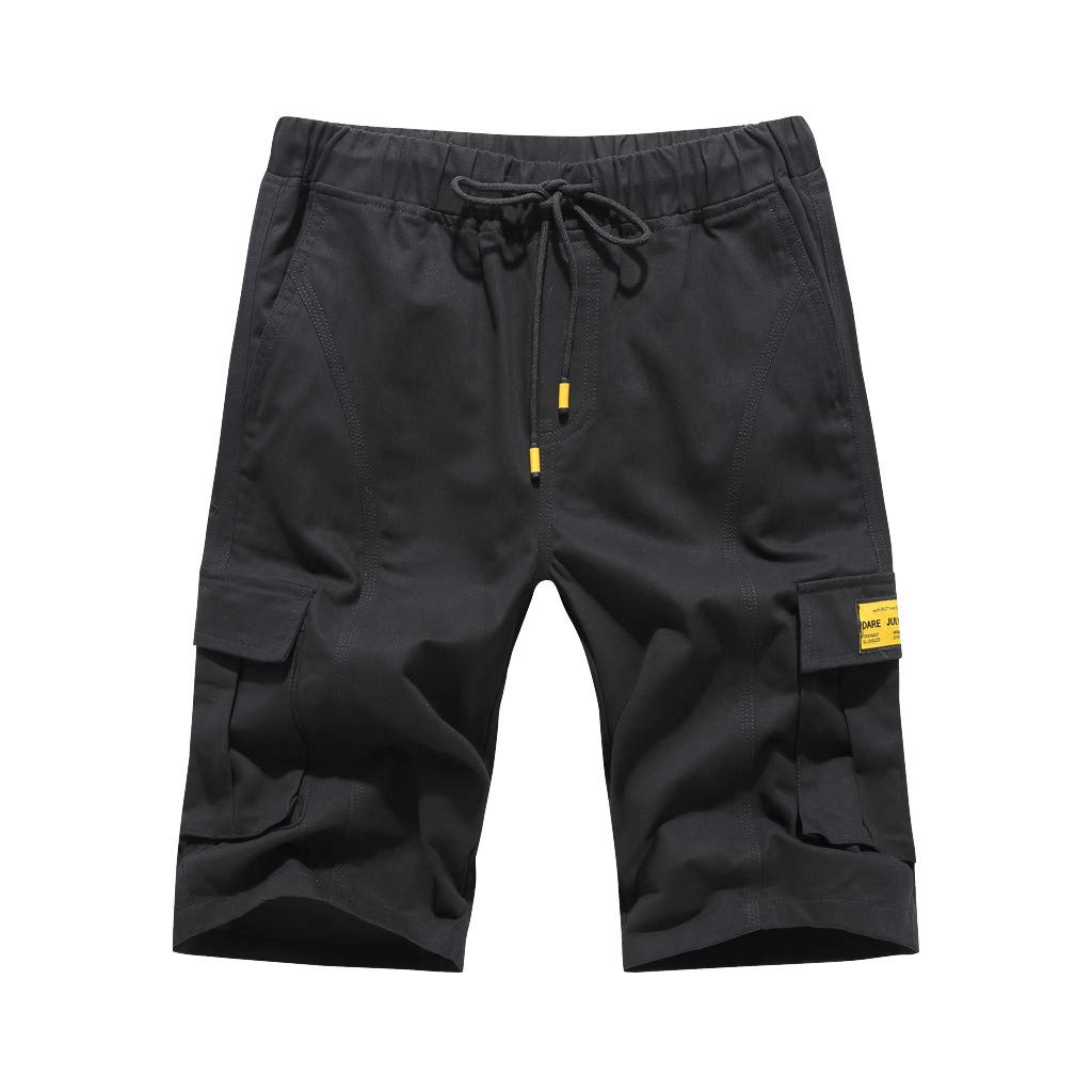 17 Mens Cargo Shorts Relaxed Fit Multi-Pocket Outdoor Overalls Shorts Cotton EAZsyn8