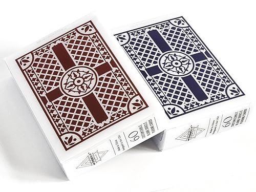 Naipes Blank Poker 2 Mazos 60 Cartas C/u Azul y Rojo miniatura 6
