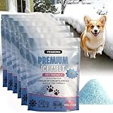 [6-Pack] Pet Friendly Ice Melt, 21.2oz Total - Fast Acting Snow Melting Agent for Sidewalks & Porch, Gentler on Concrete, Portable 3.53oz (100g) Precision Pouches