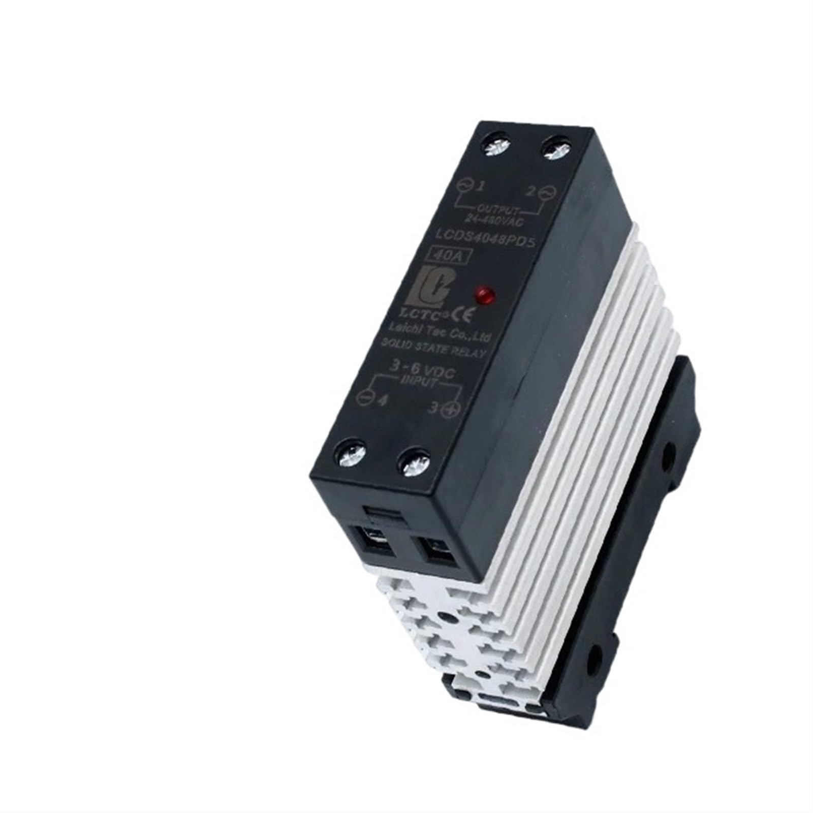 VDOQTLJT 10A 25A 40A 50A 60A 80A Random Single Phase Slim SSR Solid State Relay with Heat Sink DIN Rail Mount(80A)
