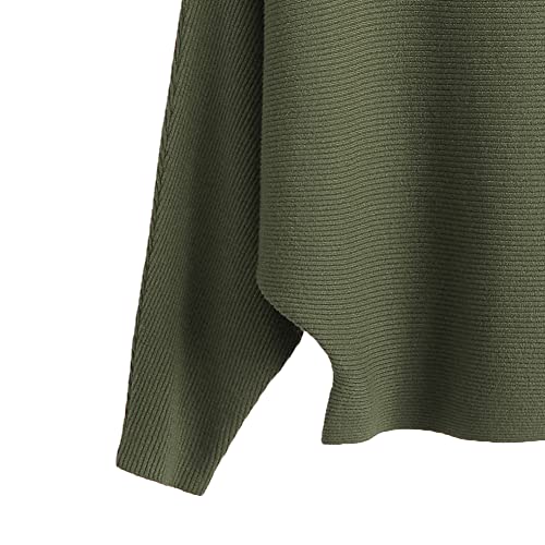 Womens Oversized Lightweight Boat Neck Dolman Batwing Sweater Fall Winter Casual Slouchy Knitted Pullovers3