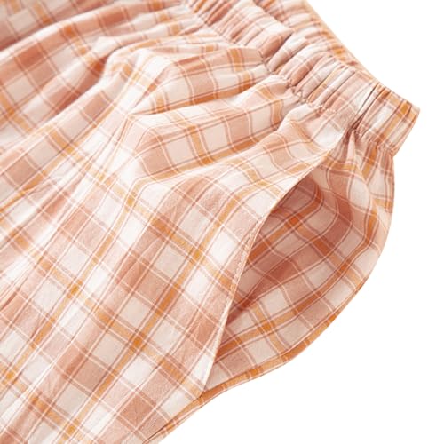 Image of STMAHER Women's 2 Piece Cotton Pajama Sets Long Sleeve Sleepwear Button Down Soft Lightweight Pj Pants Set With Pockets