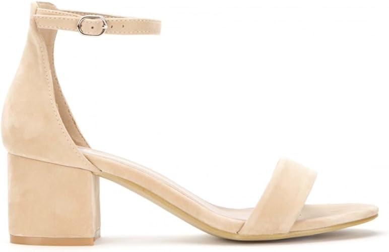 navy barely there block heels