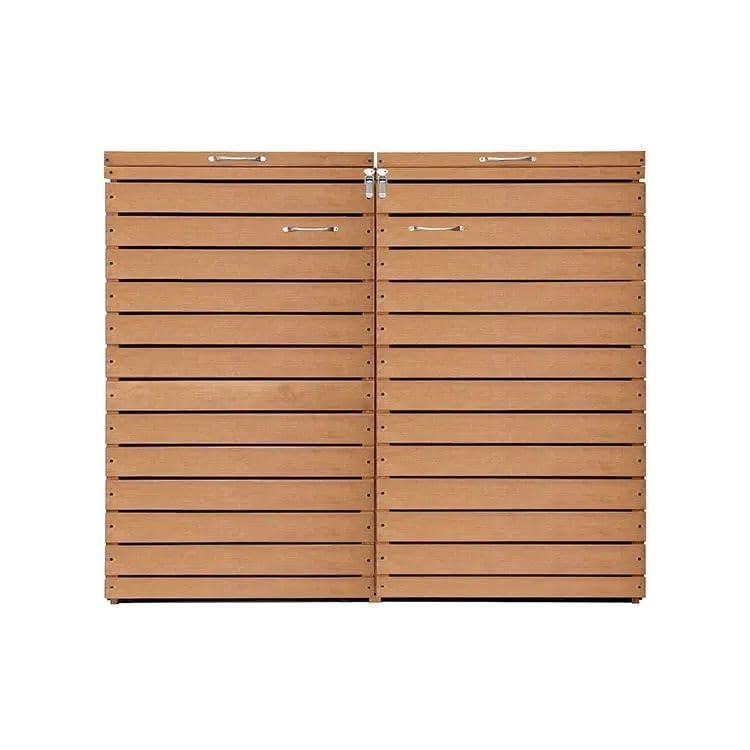 Tourtecs 2er Mülltonnenbox Holz MB3 Mülltonengarage für 240 Liter