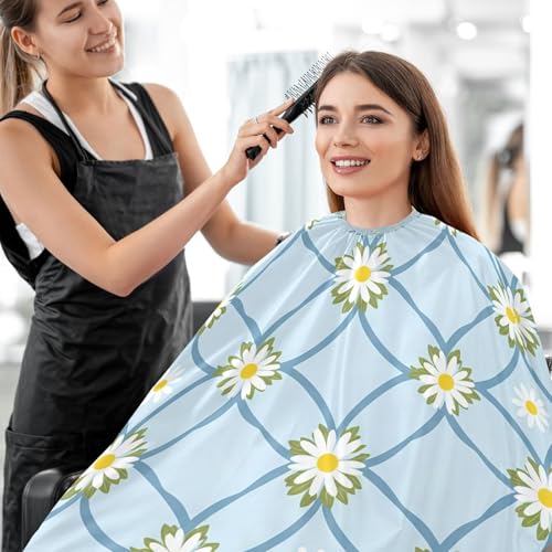 Capa profesional impermeable para corte de cabello azul miniatura 7