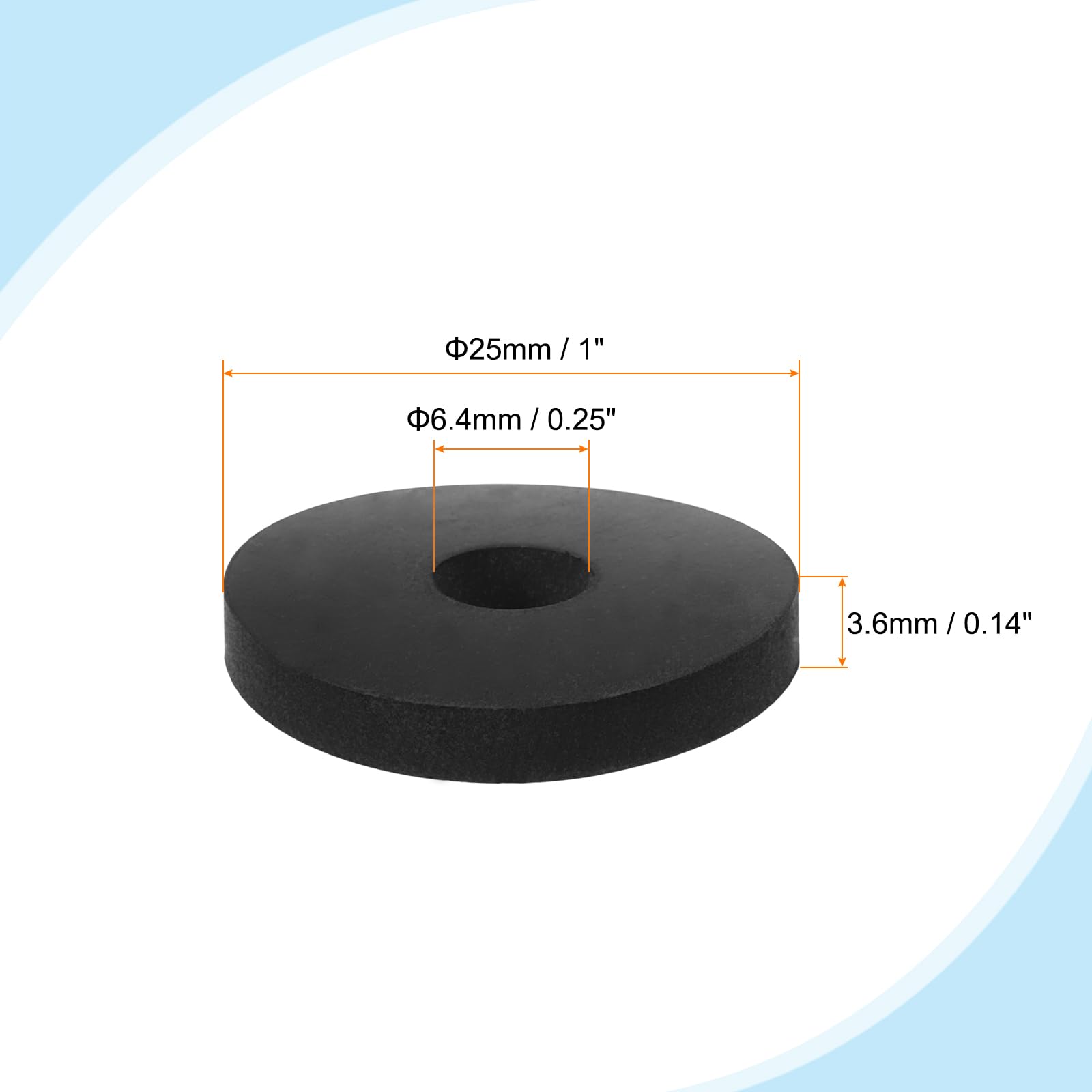 PATIKIL Flat Rubber Washers - Image 2