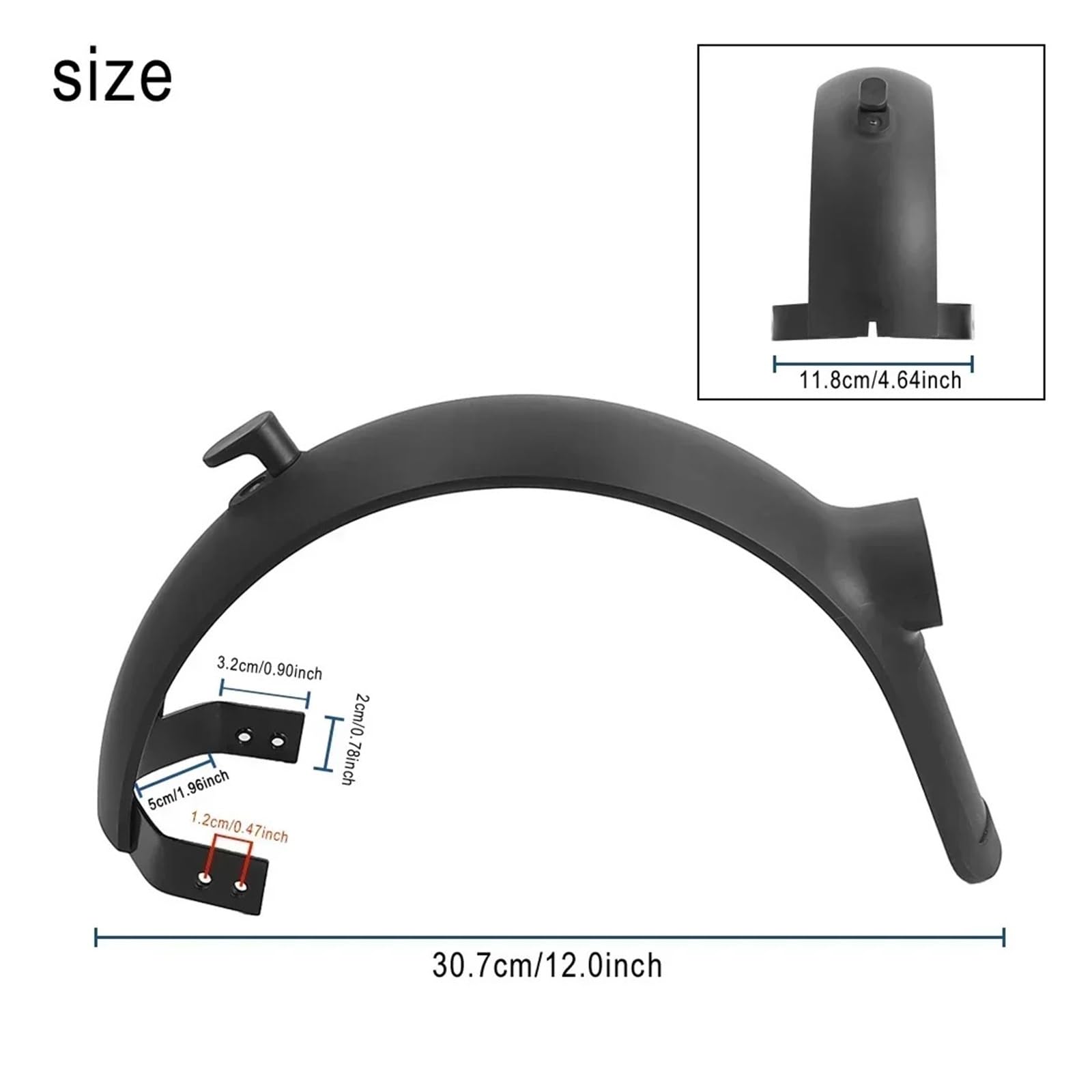 Guardabarros trasero for patinete eléctrico compatible con Xiaomi, Mi4 Ultra Splash, accesorios de montaje, guardabarros soporte hierro guardabarros trasero para patinete eléctrico