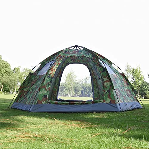 Carpa automática impermeable camuflaje para 5-8 personas miniatura 2