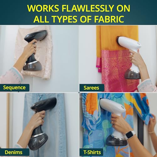 Image of Balzano Garment Steamer 1700W for Clothes | Portable Handheld Steamer Iron | 360ml Tank, 30s Heat-Up, 28g Continuous Steam (White)