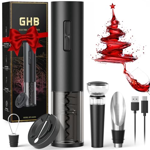 GHB Cavatappi Elettrico per Vino USB Ricaricabile,...