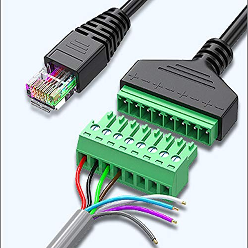 Jienk 2Packs Rj45 Male To 8 Pins Screw Terminal Block Adapter For Cat7 Cat6 Cat5 Ethernet Extender Cctv Digital Internet,Rj45 Male Plug To 8Pins Terminal Ethernet Connector #TOP4