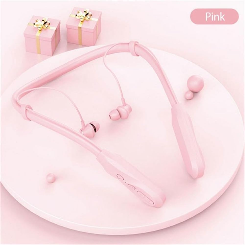 Bloepum I35 Wireless Bluetooth Earphone 1000mAh Ultra Long Standby Continuity Universal Dual Sports Earphone, Pink