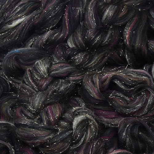 Image of Combed Top Roving. Limited Edition Fiber for Spinning, Needle Felting, Wet Felting, Weaving and Crafting. Fancy, Colorful, Exotic Designer Blend, Tapestry