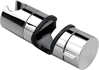 Shower Head Holders, Adjustable Shower Riser Rail Replacement for 18-25mm ABS Chrome Plated Shower Holder Bracket with Side Knob Shower Head Rail Holder,Shower Riser Rail Slider 360° Rotation