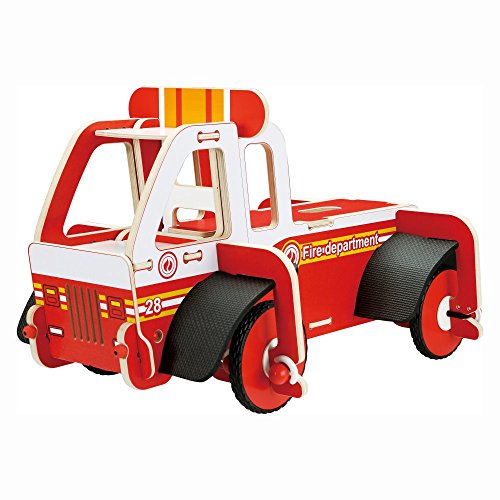 Kids Preferred Buildex Fire Engine 28 Ride-On Wooden Push Toy