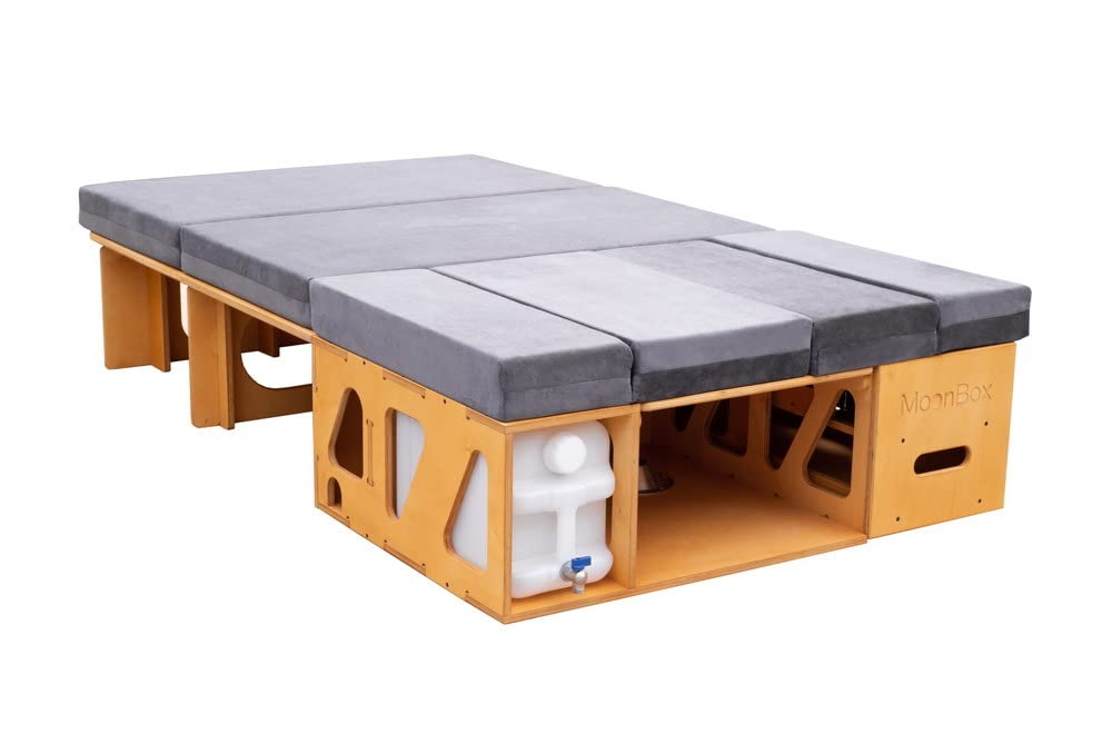 Moonbox Campingbox 115cm Modify für Minivans | mit Campingküche, Schlafsystem & Tisch | für Fahrzeuge mit Mind. 115cm Breite im Kofferraum