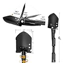 MEZON Folding Survival Shovel for Camping & Hiking | Multi-Purpose Lightweight Entrenching Tool with Carry Case | Portable Spade for Outdoor, Off-Road, Digging, Gardening & Emergency Use gallery image