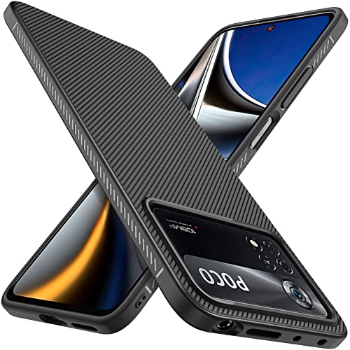 iBetterTEC Cover Compatibile con Xiaomi Poco X4 Pro 5G, Sottile in Morbido Case Protettiva Antiurto Anti-Graffio Custodia Compatibile con Xiaomi Poco X4 Pro 5G.Nero