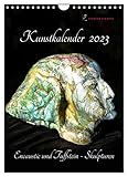 Kunstkalender 2023 - Encaustic und Tuffstein - Skulpturen (Wandkalender 2023 DIN A4 hoch), Calvendo Monatskalender