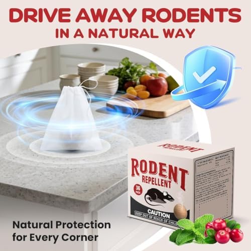 Rodent Repellent 36 Balls, Mouse Repellent Indoor for House, Car & Garage – Safe & Natural Peppermint Oil Moth Balls for Rodents, Rat & Mice Repellent for Home, Office, & Outdoors — view 3