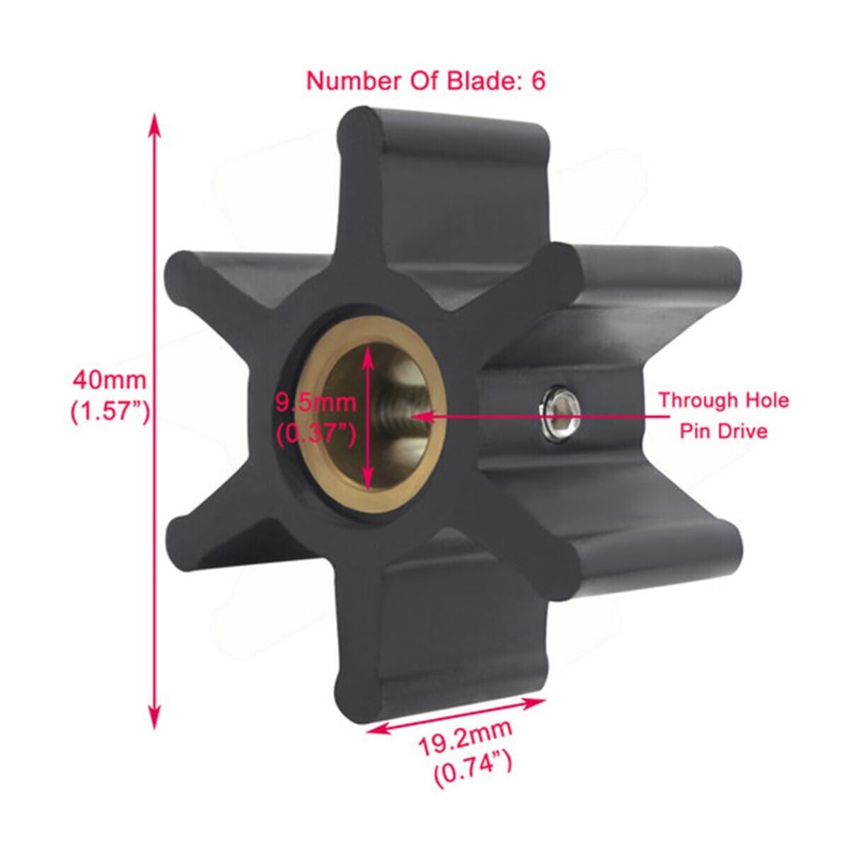 Girante della pompa dell'acqua for motore entrobordo Yanmar 3GM 2GM20 3GM30 2GM 2QM15 YSE YSM