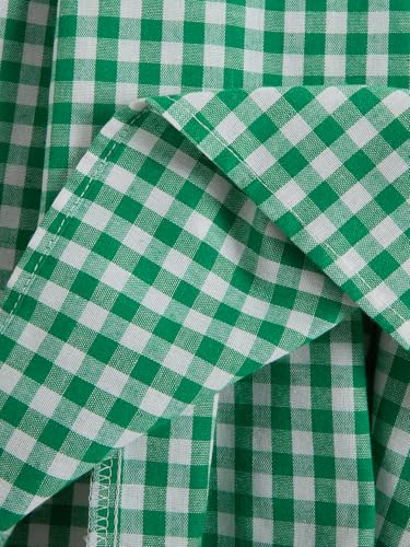 Image of Floerns Women's Plaid Ruched Bust Sleeveless Vintage Bowknot Pleated Short Dresses