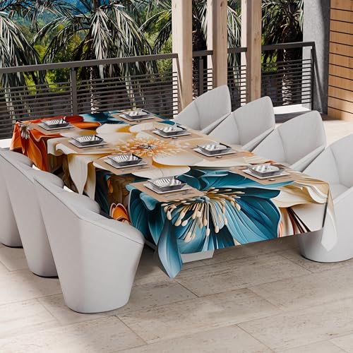 PETTI Artigiani Italiani - Telo Arredo in Microfibra, Copritutto, Copridivano 220x270 cm, Fantasia Floreale 05 10 | Telo Protettivo Lavabile, Copriletto e Copritavolo Multiuso per Divani - Immagine 2