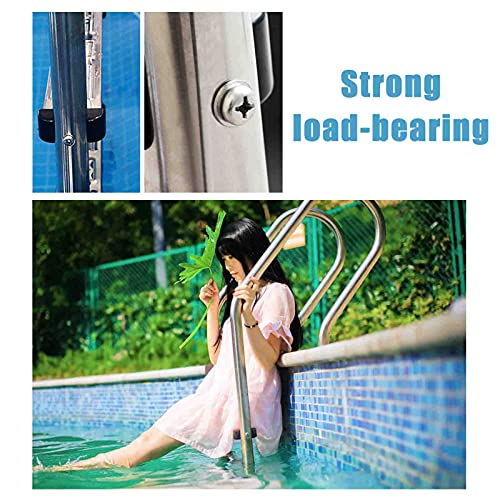 Escalera para piscina de acero inoxidable con 3 peldaños miniatura 4