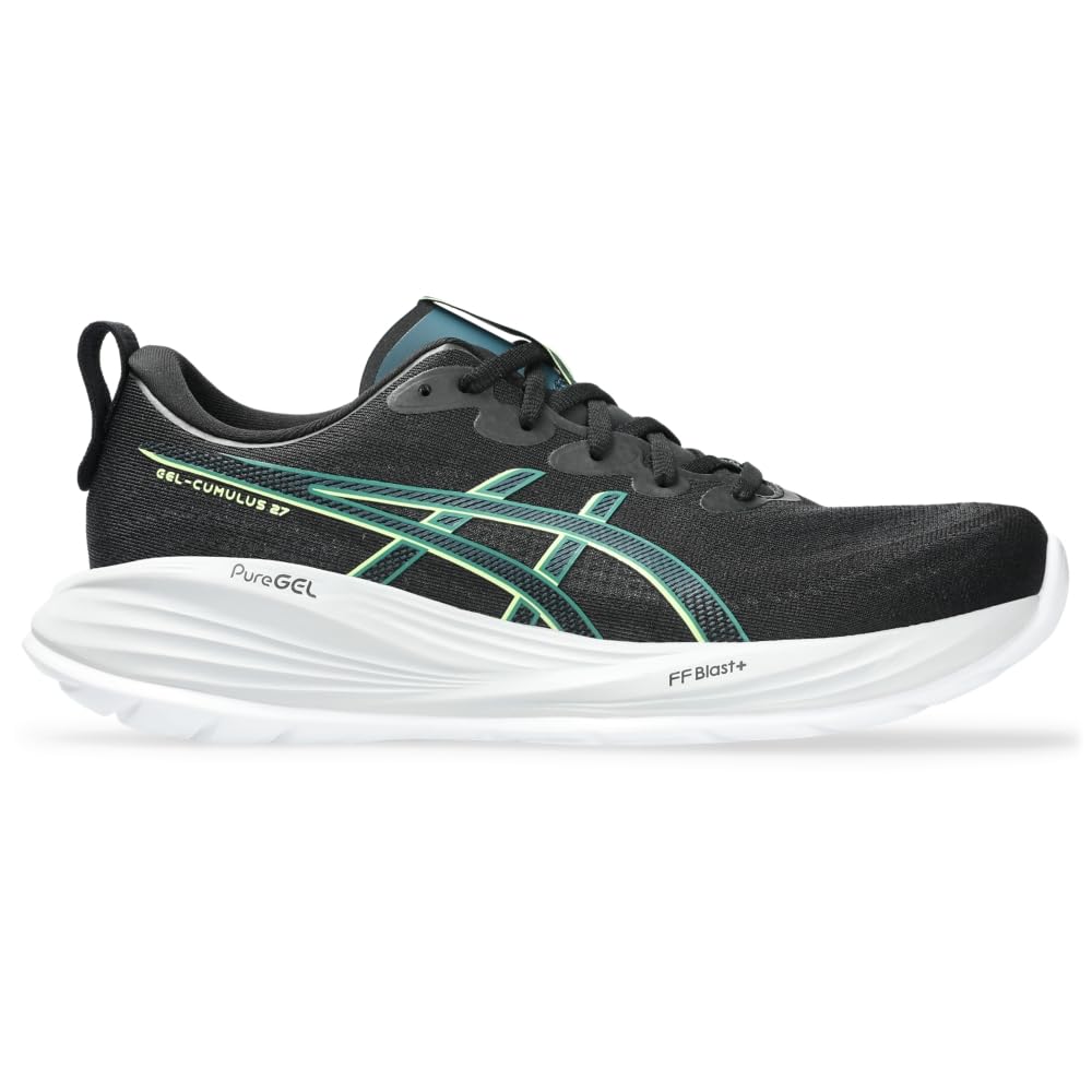ASICS Mens Gel-Cumulus 27 Sneaker, Black Lucid Yellow, 10.5 UK