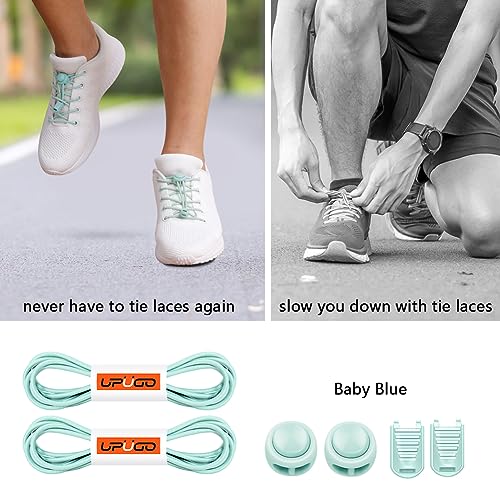 Image of UpUGo Elastic Shoe Laces, No Tie Shoe Laces Tieless for Kids, Adults, Elderly, One Size Fit All