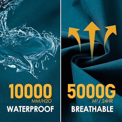 LAMA Long Raincoat for Women, Lightweight Rain Coat with Hooded, Waterproof Rain Jacket, Packable Rainwear4