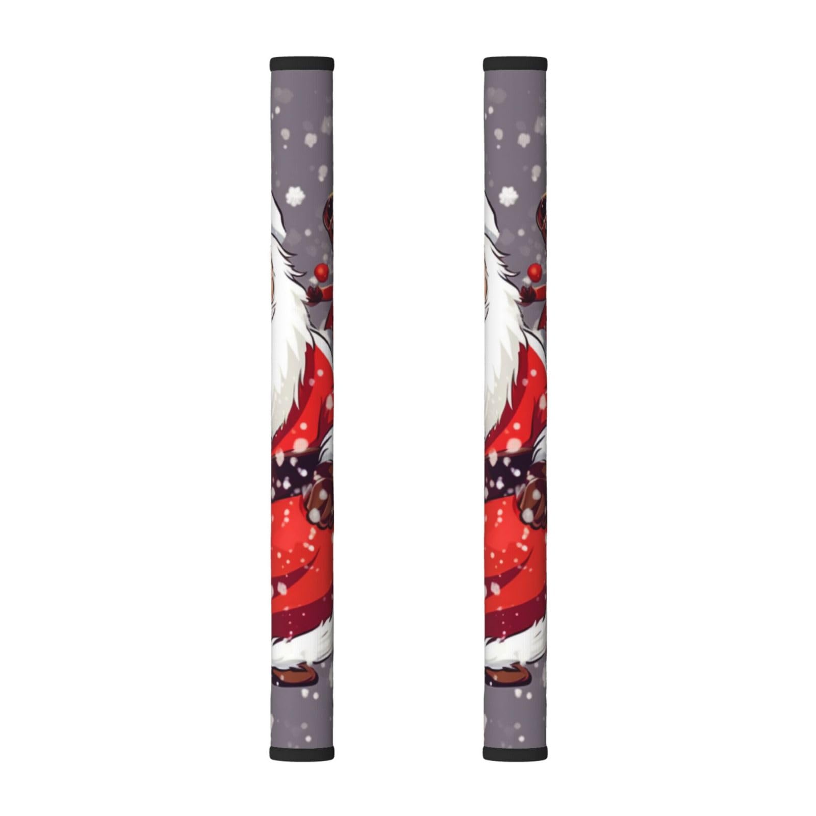 Vgfjhndf Santa Claus Snowman Refrigerator Door Handle Covers 2-Pack, Printed Protect And Decorate For Fridge Ovens Dishwashers